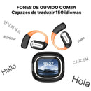 Fone Bluetooth Tradutor ERAZER XF32 Com I.A, Gancho Esportivo e Som OWS | Innova Fácil